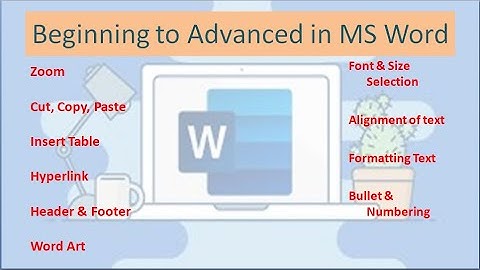 Cut, Copy, Paste, Header & Footer, Word Art, Hyperlink, Bullets & Numbering in MS word part 2