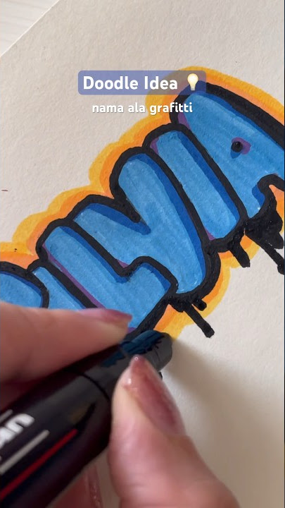 Ide doodle #throwback grafitty 🎨 comment nama kalian! ✨ #graffiti #sketchbook #journal #shorts