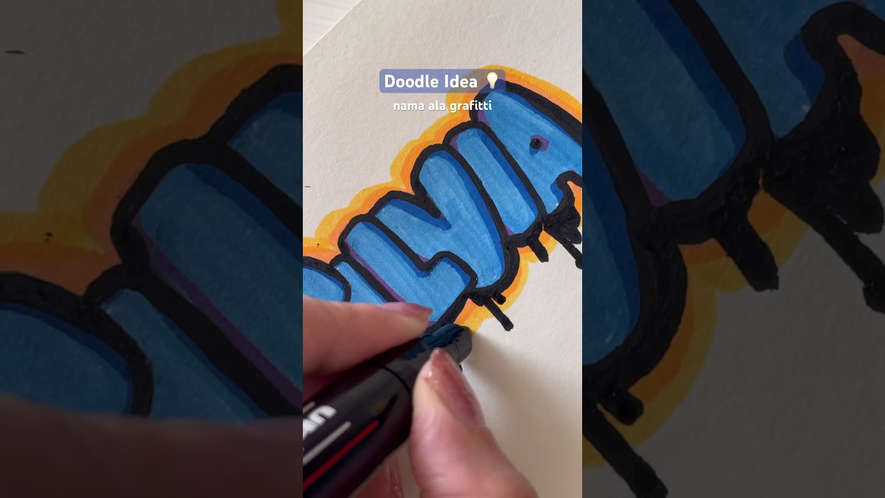 Ide doodle #throwback grafitty π¨ comment nama kalian! β¨ #graffiti #sketchbook #journal #shorts
