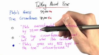 Talking About Error Solution - Intro to Physics