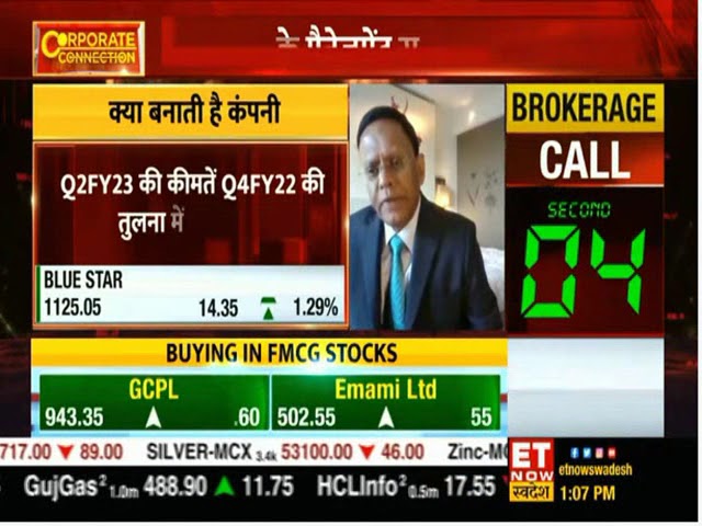 B Thiagarajan, MD, Blue Star - ET Now Swadesh - New Order Wins (Metro Rail) & Market Outlook