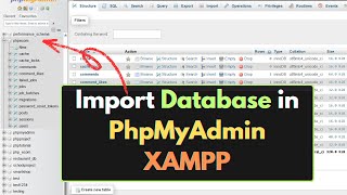 How to Import Database in PhpMyAdmin XAMPP in a Minute