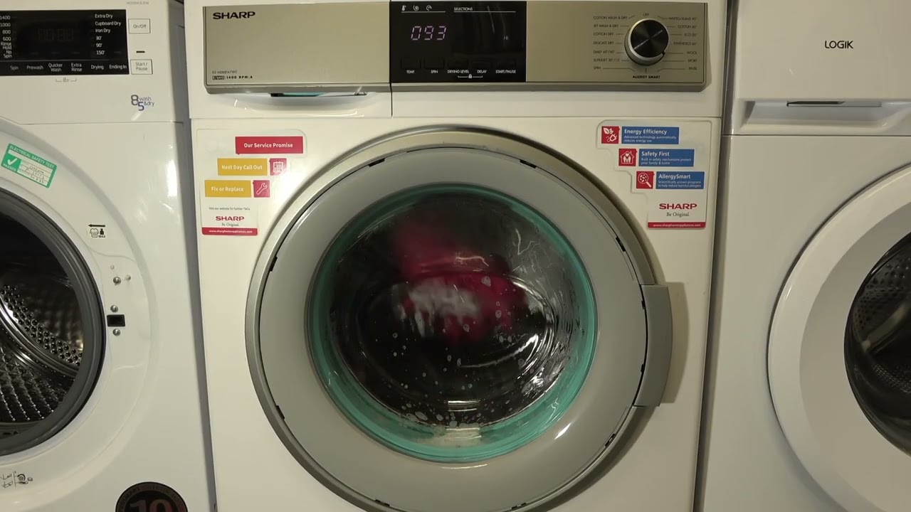 Sport 40'c / Sharp ES-HDB8147W0 Washer dryer