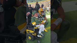 Jordan Love met up with Konnor, our Make-A-Wish Wisconsin participant, before the game!