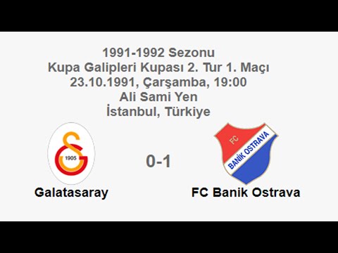 Galatasaray 0-1 FC Banik Ostrava 23.10.1991 - 1991-1992 UEFA Cup Winners' Cup 2nd Round 1st Leg