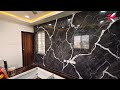 Stucco marble effect  bedroom wall decor rkcreationart