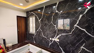 Stucco Marble Effect || Bedroom Wall Decor @Rk_Creationart
