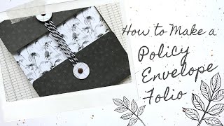 How to make an Policy Envelope Folio from 12x12 Papers