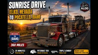 Relaxing Sunrise Drive | Peterbilt 359 | Elko, Nevada to Pocatello, Idaho | ATS