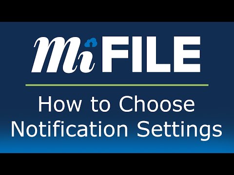 Video MiFILE - How to Choose Notification Settings - youtube