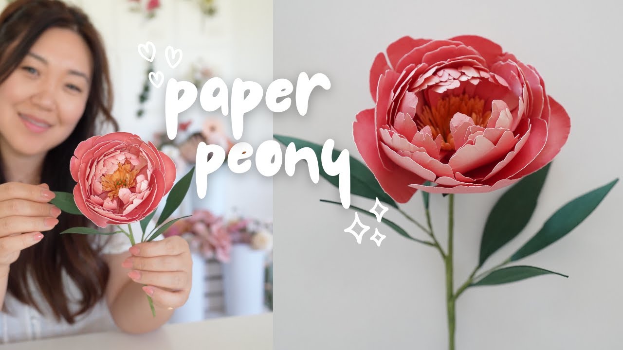 Paper Peony DIY Cardstock Handmade Flower Crafts