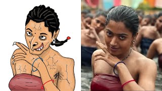 Pushpa the Rise Drawing Memes | Allu Arjun | Rashmika Mandanna | Crazy Funarts #pushpa