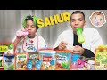 SAHUR PERTAMA PAKE MAKANAN BAYI DOANK !!!