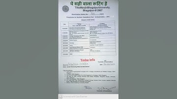 #TMBU Right subsidiary exam date #session 2020-23#part-2