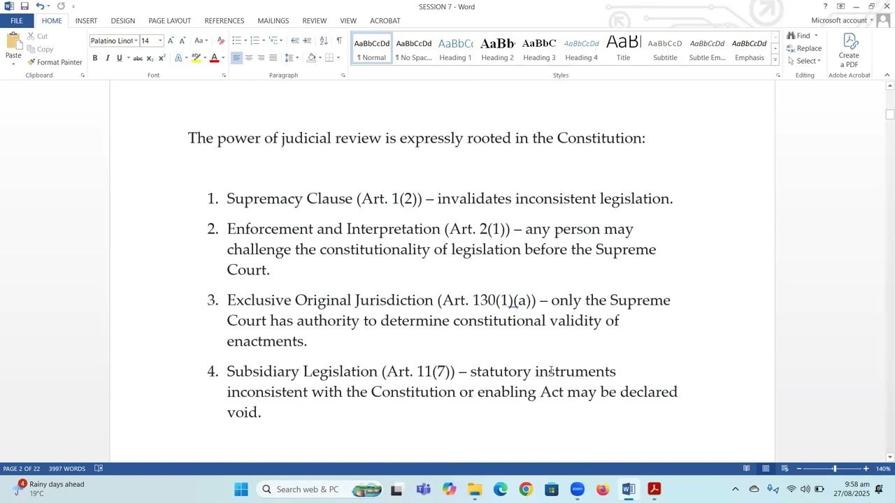 FREE Revision for the 2025  School of Law Entrance Exam-Session  7- JUDICIAL REVIEW OF LEGISLATION