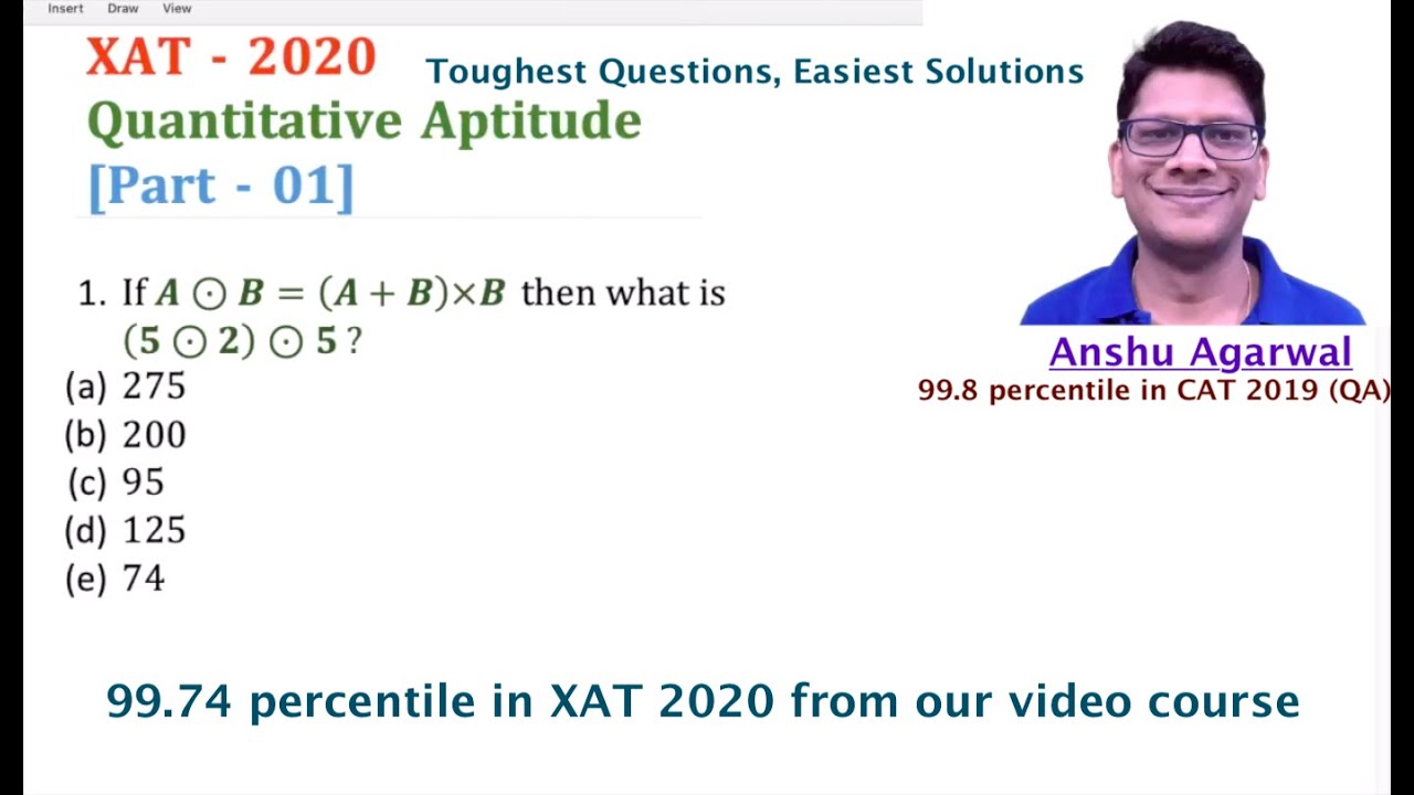 XAT 2020 Solutions| Quantitative Aptitude part 01 | XAT 2022 ...