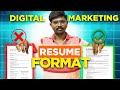 Resume Format That Works – Watch This Before Applying to Any Digital Marketing Job