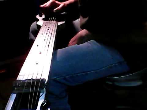 slow low b baritone blues - fouke industrial aluminum lap steel guitar
