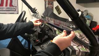 Honda pioneer 500 windshield modification and other upgrades.