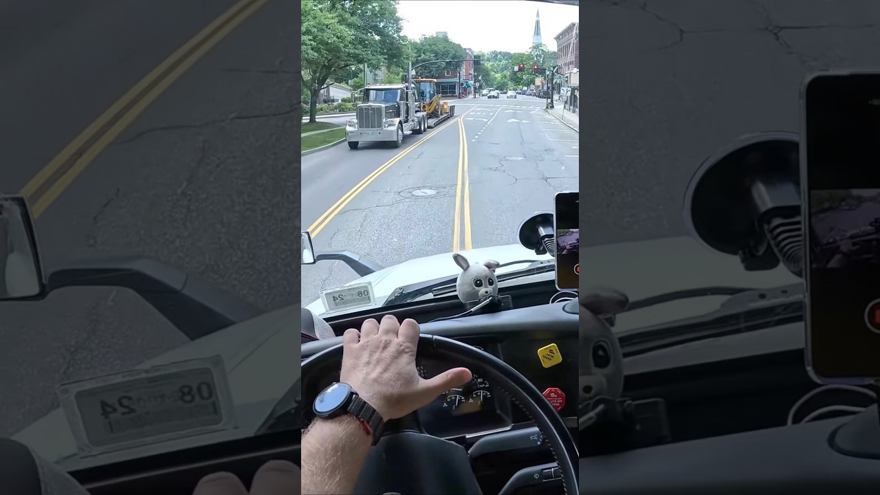 POV Trucking Vermont | Meeting a Big Rig in Town 