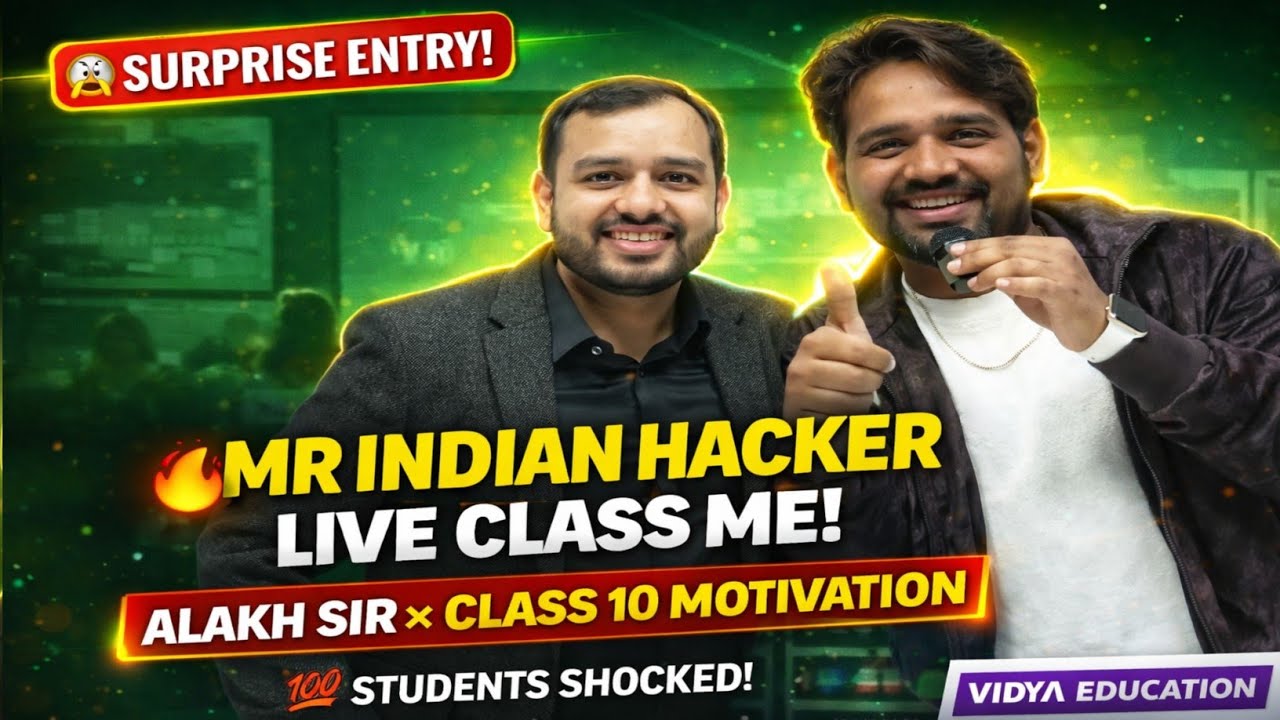 Mr Indian Hacker Live Class Me 😱 | Alakh Sir ke Saath Class 10 Students ...