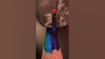 ASMR Rainbow pencil vs pliers close-up macro #shorts #satisfying #closeup #asmr #macro