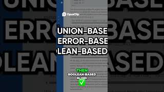 Master Blind SQL Injection  Union, Error, Boolean, Time