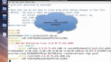 Redhat 6 Grub password protect.mp4