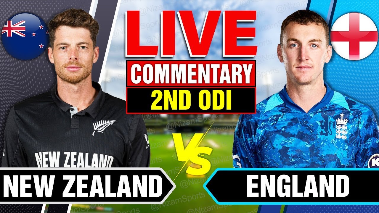 🔴Live: England vs New Zealand | 2nd ODI | Live Cricket Score & Commentary