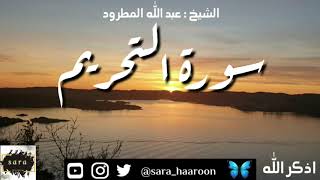 سورة التحريم بصوت الشيخ عبد الله المطرود بجودة عالية (66)