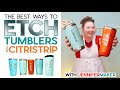 How to etch tumblers with citristrip two ways tested