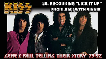 Part 20, KISS - Recording "Lick It Up", Problems with Vinnie and unmasking on M-tv