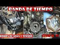 Como cambiar la banda de tiempo, bomba de agua y tensor (Honda civic 2001-05)