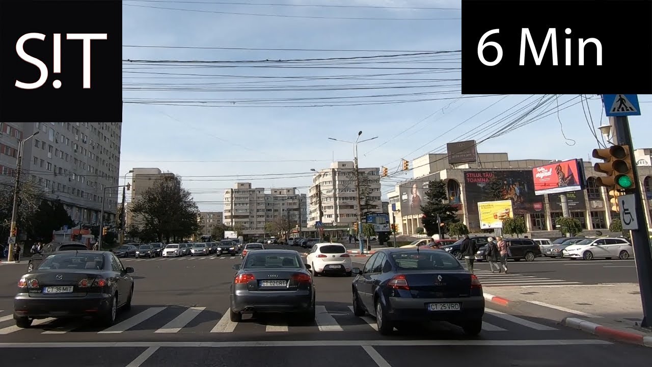 Centru Constanta Catre Lukoil Strada Eliberarii In Trafic YouTube