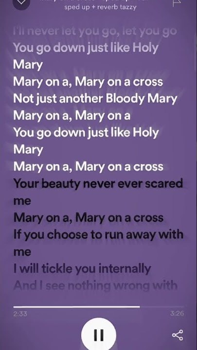 Mary on a cross // sped up // FW!!