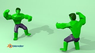 Blender Demo -- Low Poly Green Hulk Design screenshot 4