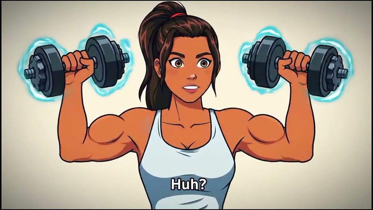 Jennifer female muscle growth animation