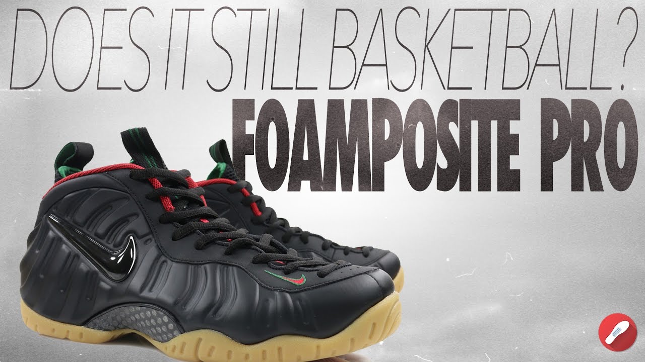playing basketball in foamposites