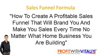 Sales Funnel Formula Webinar - How To Create A Profitable Sales Funnel