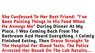 She Confessed To Her Best Friend: "I've Been Putting Things In His Food When He Annoys Me" During
