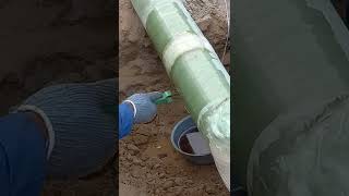 GRP Pipe  Jointing Step-05 Application of GRP Jointing Material Resin and Hardener Profile