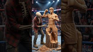 Wait for the final Logan Paul Wooden Statue! 🤯🔨 #shorts #woodcarving