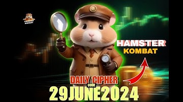 Hamster Kombat Daily Cipher Morse Code || 29/06/2024 || Claim 1,000,000 Coin Task Reward