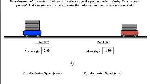 Conservation of momentum: exploding carts