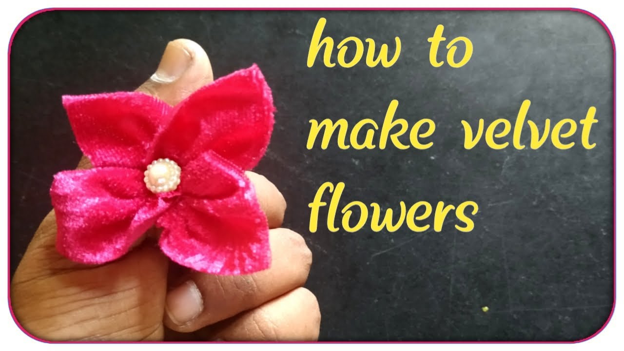 how to make velvet flowers kapde ka phool banana tailor buddy YouTube