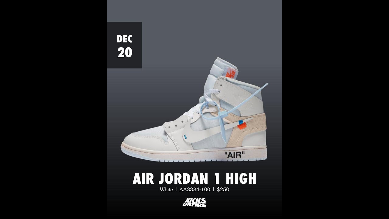 Off White x Air Jordan 1 High OG Alaska - December 20, 2025