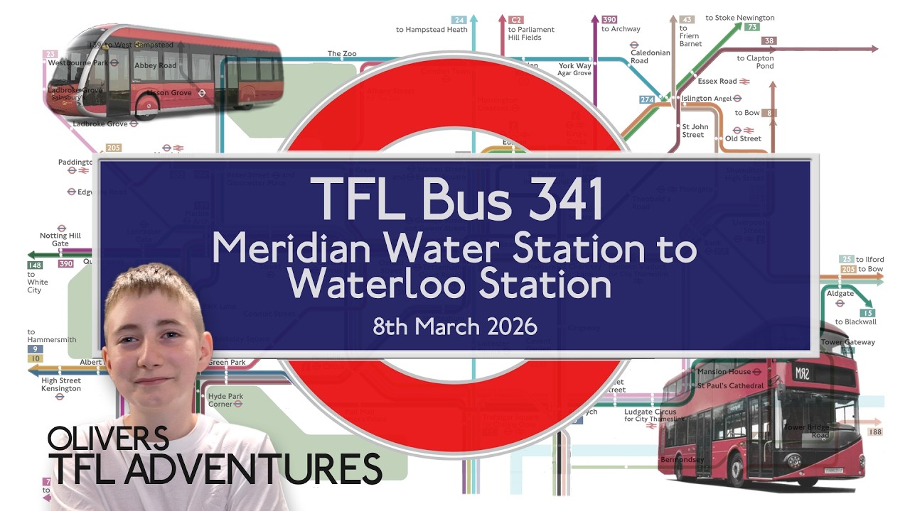 TFL BUS ROUTE 341 - Meridian Water Station To Waterloo Station - 08.03.2026 - London Bus Ride