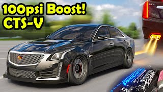 The Most Insane Cadillac CTS-V Build Ever! 100psi+ Boost | Assetto Corsa Driving