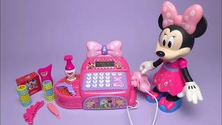 Disney Minnie Mouse Supermarket Cash Register Satisfying with Unboxing Toys Collection ASMR #1138
