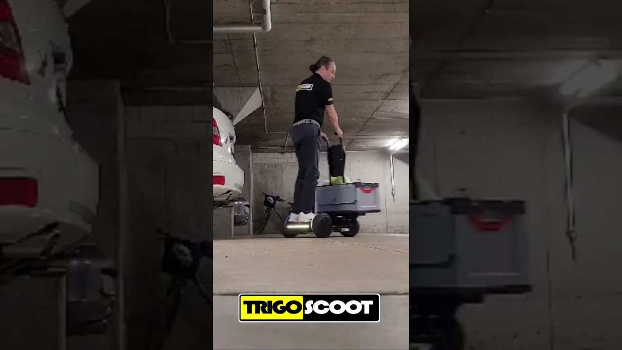 Micro Cargo Mobility - Hoverboard Utility Industry Scooter attachment. As seen @IAAMobility